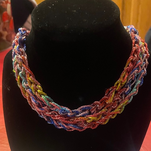 Hand Crafted Jewelry - Multistrand Crocheted Necklace